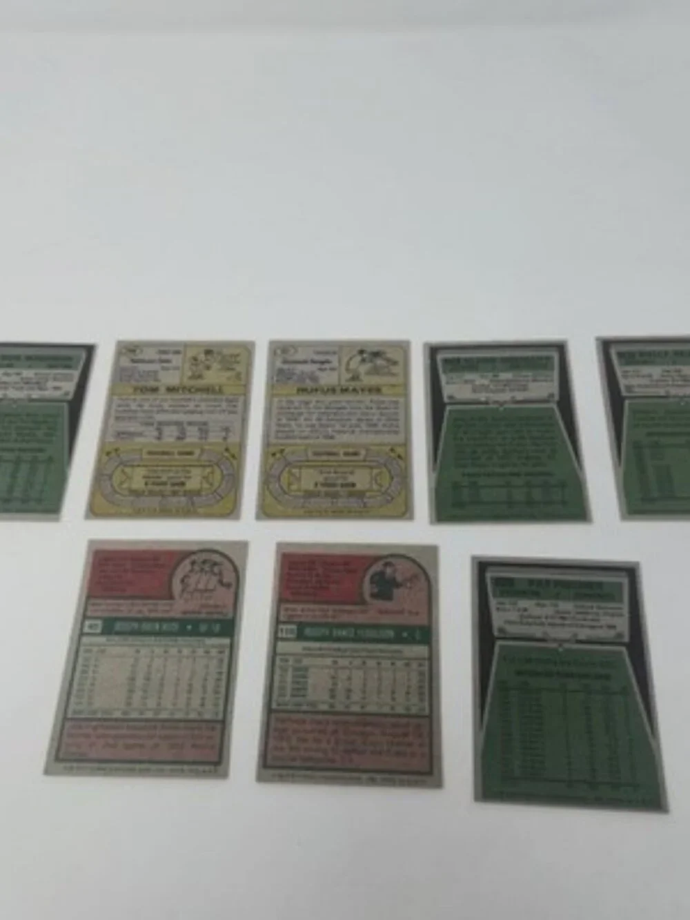 ​1975 Topps Vintage Card Lot (8) - Baseball & Football - Rudi, Fischer, Ferguson